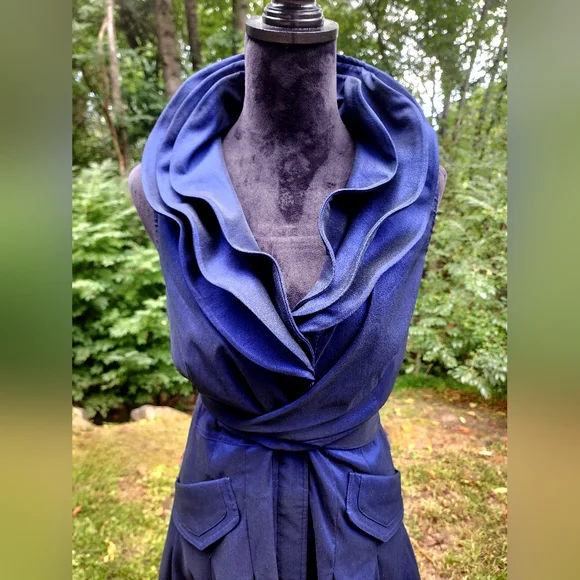 Samuel Dong Midnight Blue Bubble Swing Dress - Picture 4 of 7